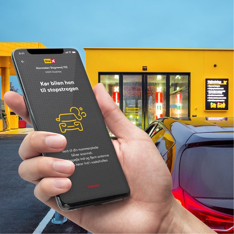 Brug app i vaskehallen