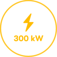 Lynlading med op til 300 kW
