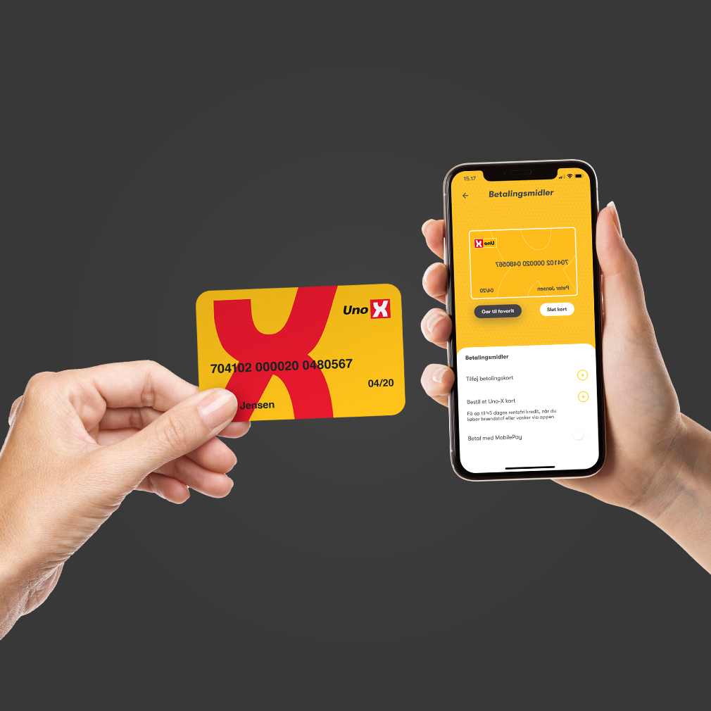 Brug Uno-X kortet i Uno-X appen