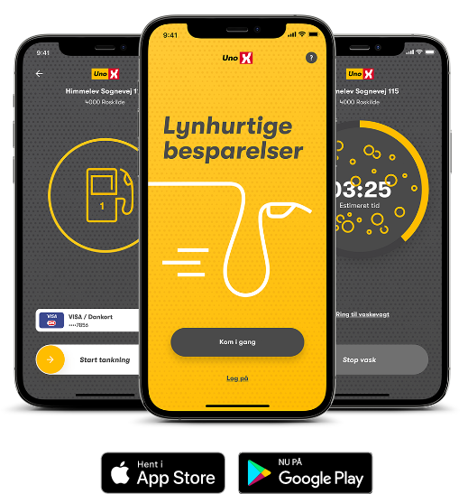Vind din næste tankning med Uno-X appen